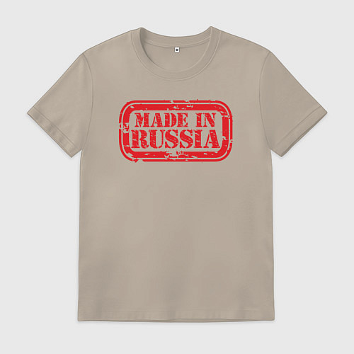 Мужская футболка Из России - made in Russia / Миндальный – фото 1