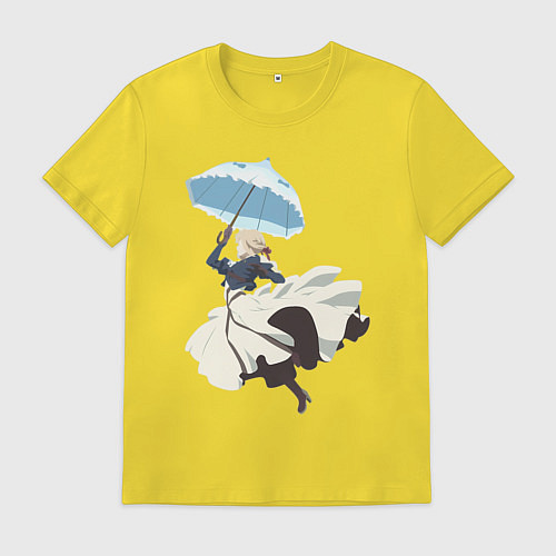 Мужская футболка Вайолет Эвергарден автозапоминающая кукла / Желтый – фото 1