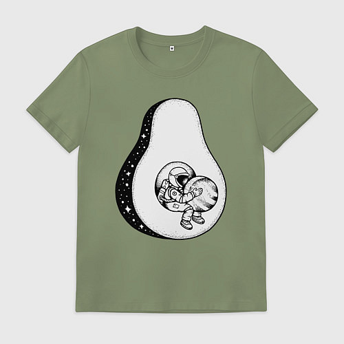Мужская футболка Космонавт и авокадо / Авокадо – фото 1