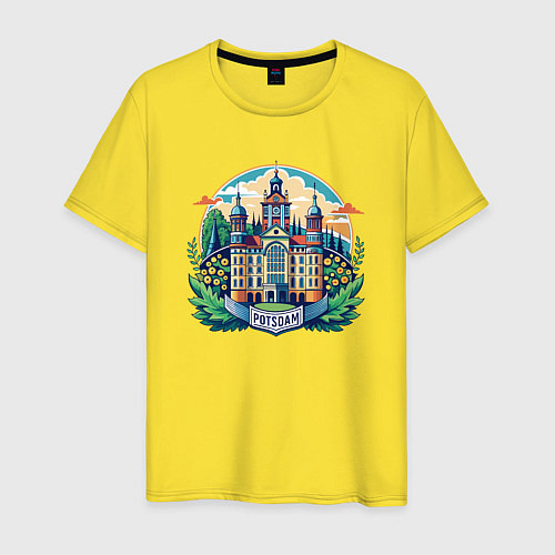 Мужская футболка Город Потсдам / Желтый – фото 1
