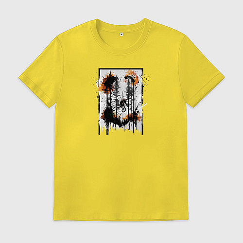 Мужская футболка Осенний велопробег / Желтый – фото 1