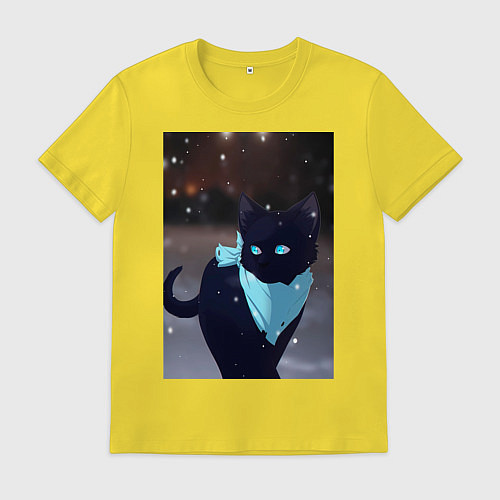 Мужская футболка Бездомный бог кот Ято / Желтый – фото 1