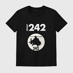 Футболка хлопковая мужская Front 242 - Copter, цвет: черный