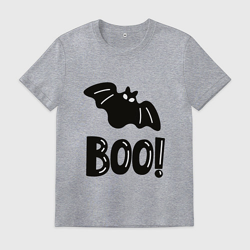 Мужская футболка Черная летучая мышь: хэллоуин / Меланж – фото 1