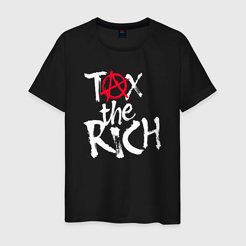 Мужская футболка Tax the rich / Черный – фото 1