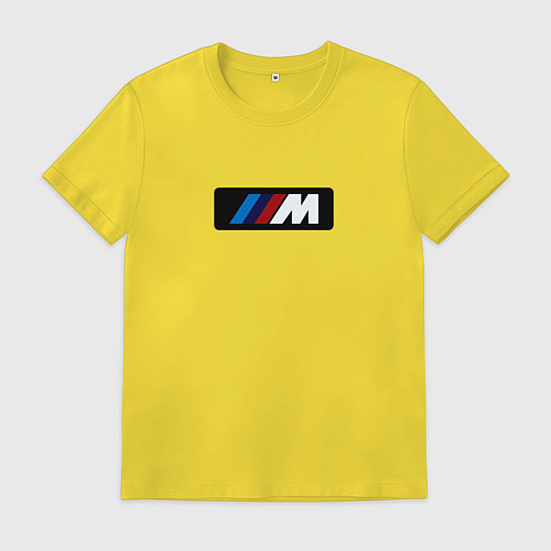 Мужская футболка BMW logo sport steel / Желтый – фото 1