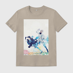 Футболка хлопковая мужская Ванитас Ной Архивист, цвет: миндальный