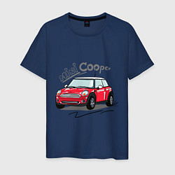 Футболка хлопковая мужская Mini Cooper, цвет: тёмно-синий