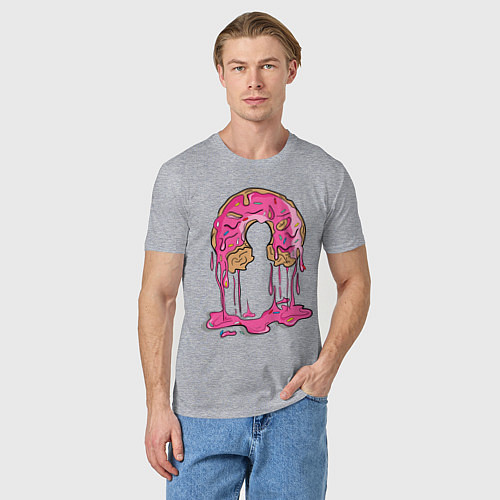 Мужская футболка Пончик / Меланж – фото 3