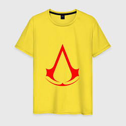 Футболка хлопковая мужская Red logo of assassins, цвет: желтый