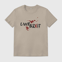Футболка хлопковая мужская Limp bizkit group, цвет: миндальный