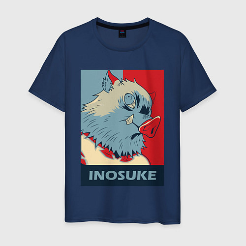 Мужская футболка Иноскэ Хасибира / Тёмно-синий – фото 1