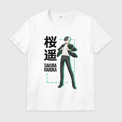 Футболка хлопковая мужская Ветролом - Харука Сакура, цвет: белый