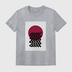 Футболка хлопковая мужская Закатное солнце, цвет: меланж