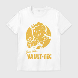 Футболка хлопковая мужская Vault boy like print, цвет: белый