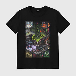 Футболка хлопковая мужская Half life 1 - levels and bosses, цвет: черный