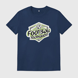 Футболка хлопковая мужская Футбольный турнир, цвет: тёмно-синий