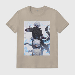 Футболка хлопковая мужская Моя геройская академия Даби Злодей, цвет: миндальный