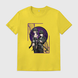 Футболка хлопковая мужская Wuthering Waves Rovers, цвет: желтый