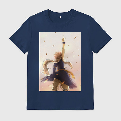 Мужская футболка Хвост Феи Нацу Драгнил / Тёмно-синий – фото 1
