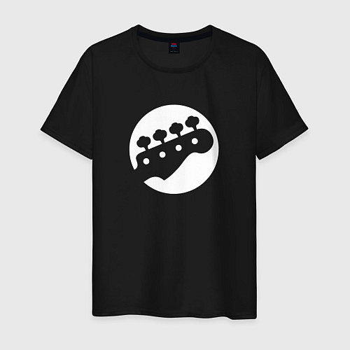 Мужская футболка Голова бас-гитары / Черный – фото 1