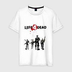 Футболка хлопковая мужская Выжившие Left 4 Dead, цвет: белый