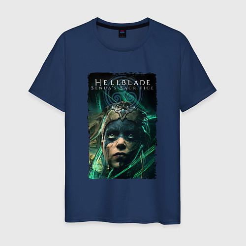 Мужская футболка Senua - Game Hellblade / Тёмно-синий – фото 1