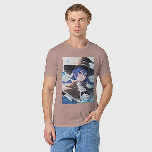 Мужская футболка Реинкарнация безработного Рокси Мигурд / Пыльно-розовый – фото 3