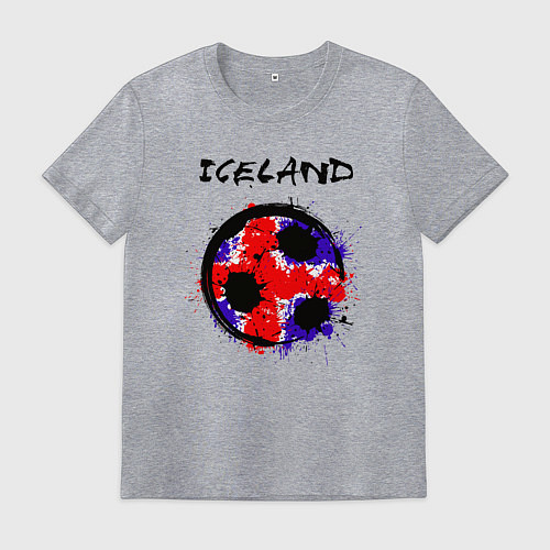 Мужская футболка Сборная Исландии / Меланж – фото 1