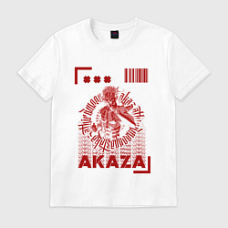 Футболка хлопковая мужская Demon Slayer - Akaza, цвет: белый