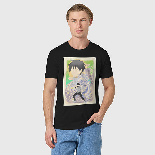 Мужская футболка Магическая битва Юта Оккоцу арт / Черный – фото 3