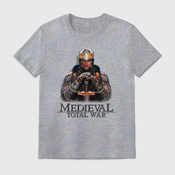 Футболка хлопковая мужская Medieval: Total War logo, цвет: меланж