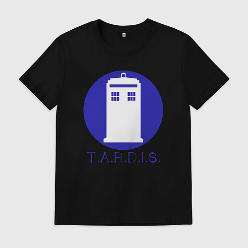 Мужская футболка Blue tardis / Черный – фото 1