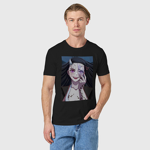 Мужская футболка Клинок, рассекающий демонов Нэдзуко Камадо / Черный – фото 3