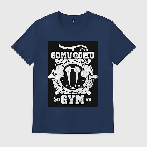 Мужская футболка Ван-Пис Луффи Монки Д плод / Тёмно-синий – фото 1