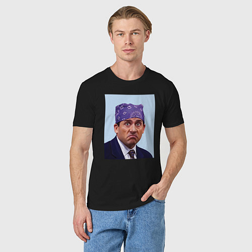 Мужская футболка Michael Scott - Prison mike the office meme / Черный – фото 3