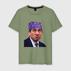 Футболка хлопковая мужская Prison mike Michael Scott офис, цвет: авокадо