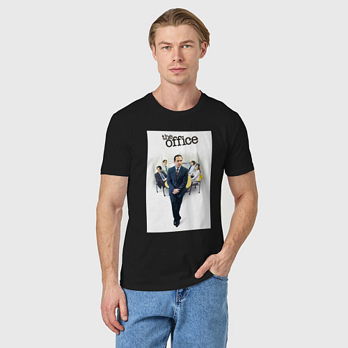 Мужская футболка The office characters / Черный – фото 3
