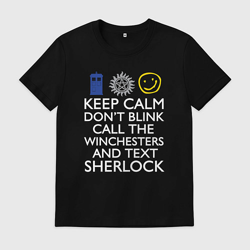 Мужская футболка Doctor Sherlock / Черный – фото 1