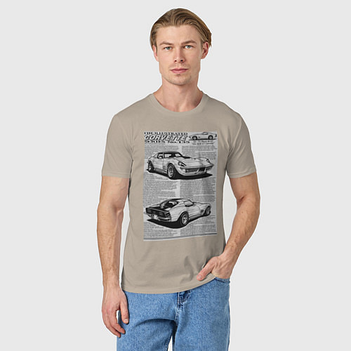 Мужская футболка Chevrolet Corvette / Миндальный – фото 3