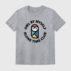 Футболка хлопковая мужская Клуб одиночества, цвет: меланж