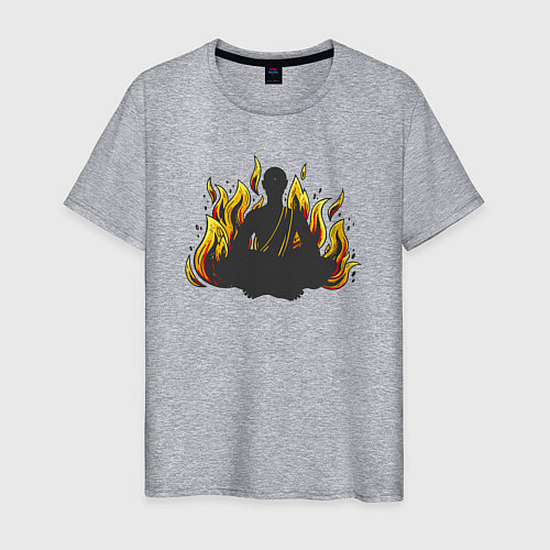 Мужская футболка Fire yoga / Меланж – фото 1