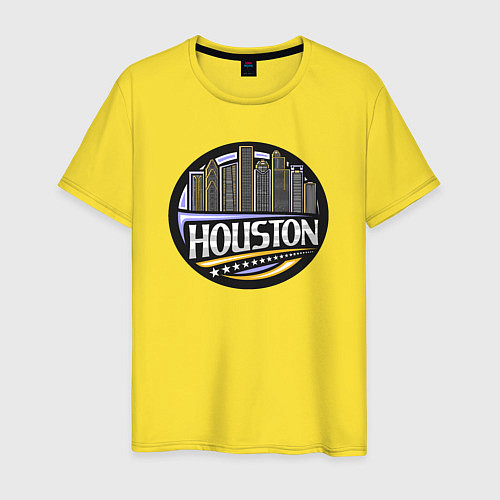 Мужская футболка Мегаполис Хьюстон / Желтый – фото 1