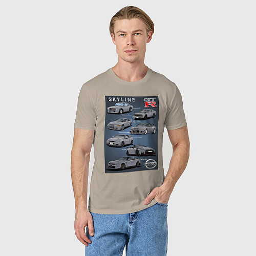 Мужская футболка Skyline GTR / Миндальный – фото 3