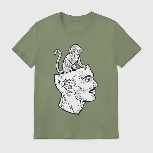 Мужская футболка Мартышка в голове / Авокадо – фото 1