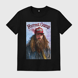 Футболка хлопковая мужская Форест Гамп - Том Хэнкс, цвет: черный