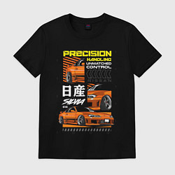 Футболка хлопковая мужская Nissan Silvia авто, цвет: черный
