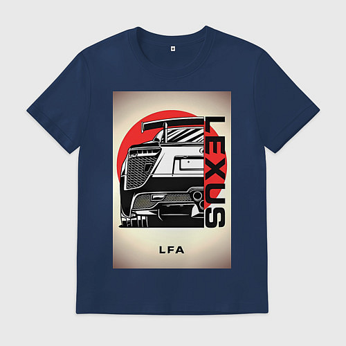 Мужская футболка Lexus автомобиль jdm / Тёмно-синий – фото 1