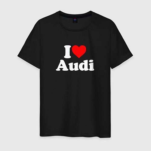 Мужская футболка I love Audi / Черный – фото 1