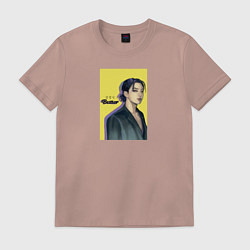 Футболка хлопковая мужская JK Butter, цвет: пыльно-розовый